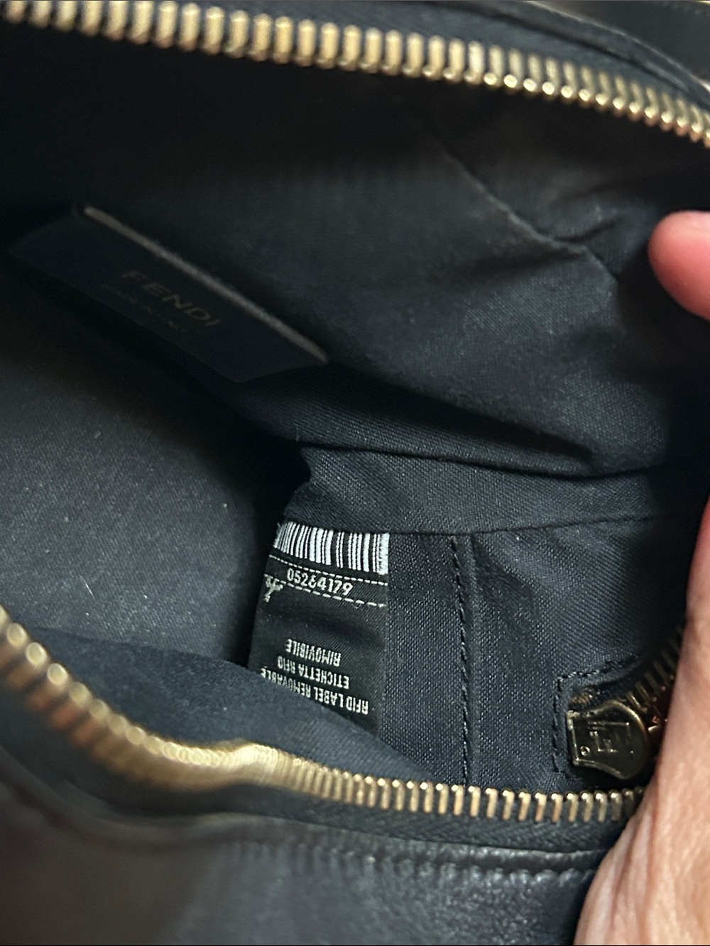 Fendi Brown Zucca Canvas Crossbody with Black Leather Trim - Picture 7 of 7